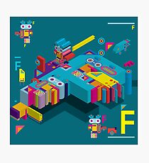 F graphics pattern Photographic Print
