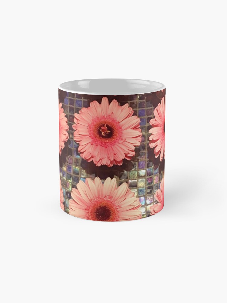 Thumbnail 4 of 6, Coffee Mug, Flower Lovers Gift - Pink Gerberas designed and sold by OneDayArt.