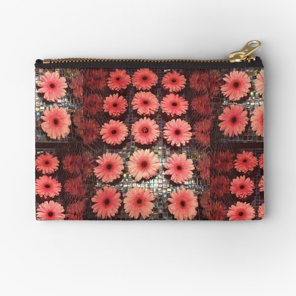 Flower Lovers Gift - Pink Gerberas Zipper Pouch