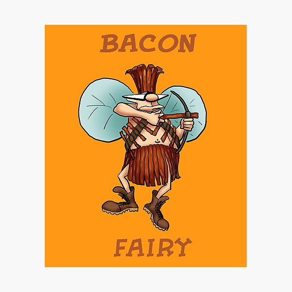 Item preview, Funny Bacon Fairy Cartoon Humor designed and sold by abbottoons.