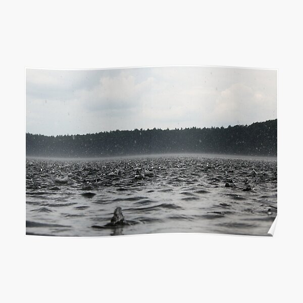 Rain Across Walden Pond Poster