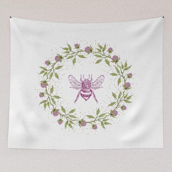 Item preview, Wreath of honey clover flowers with bee designed and sold by Anna Zakharova.