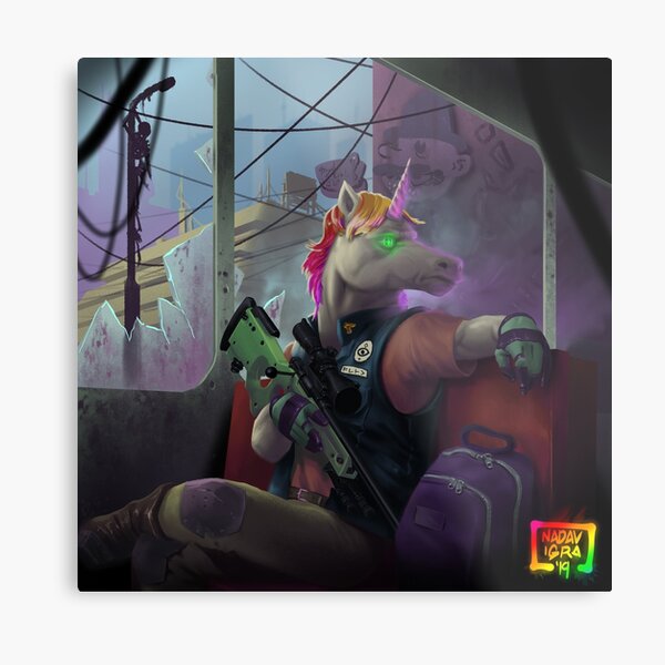 Artikel-Vorschau von Cyberpunk-Einhorn, designt und verkauft von Hellbeard.