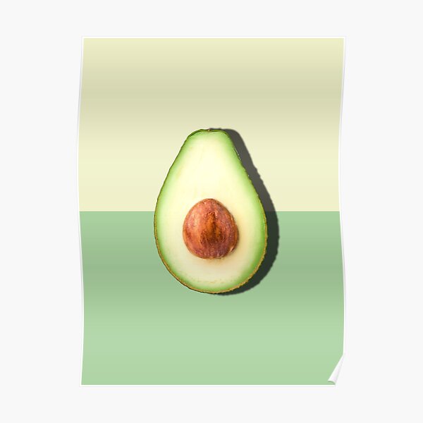 Avocado Half Slice Tropical Fruit Poster