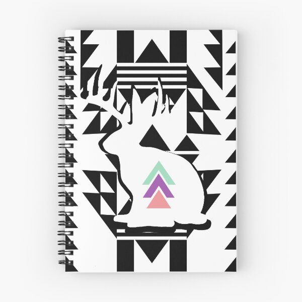 Item preview, Modern Tribal Jackalope Black White Pastel designed and sold by CanisPicta.