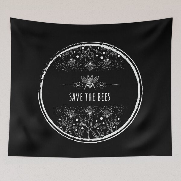 Item preview, Clover flowers with save the bees designed and sold by Anna Zakharova.