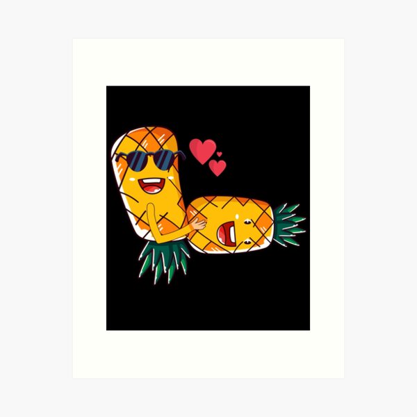 Swinger Upside Down Pineapple Having Sex Art Print