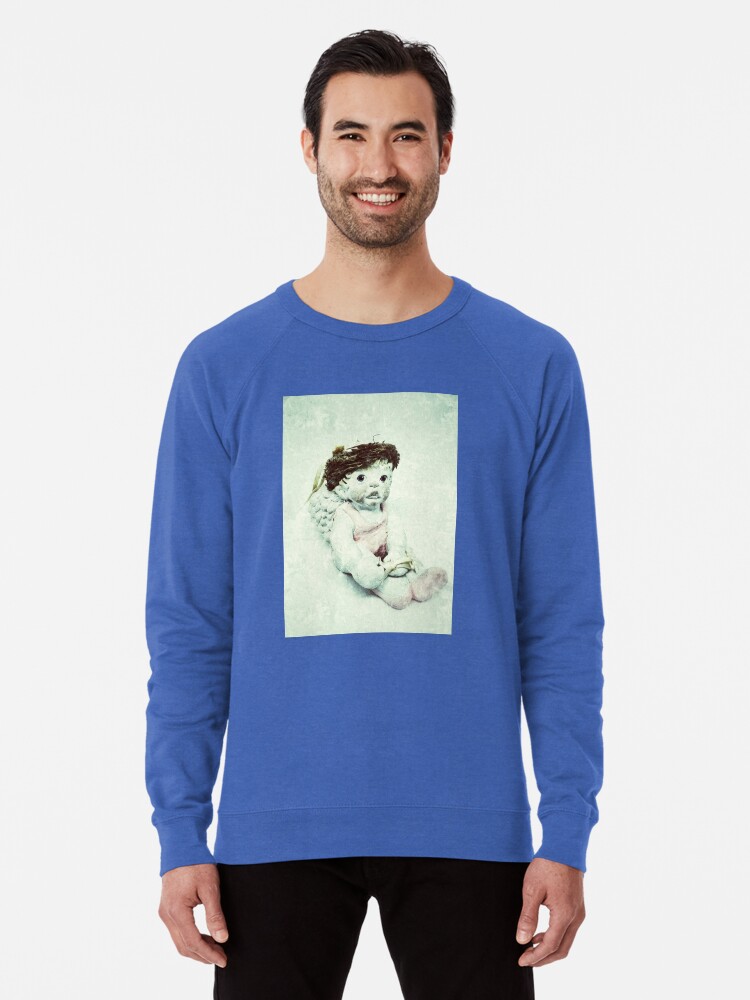Alternate view of Gift for Dancer - Ballerina Angel Cherub in Pink Ballet Slippers - Ballet Gift Lightweight Sweatshirt