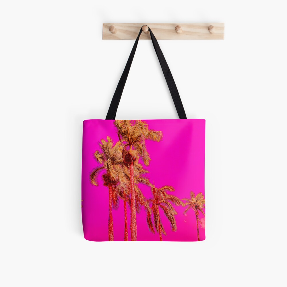 Neon Pink Tropics - Psychedelic Coconut Trees Art - Graduation Gift Tote Bag