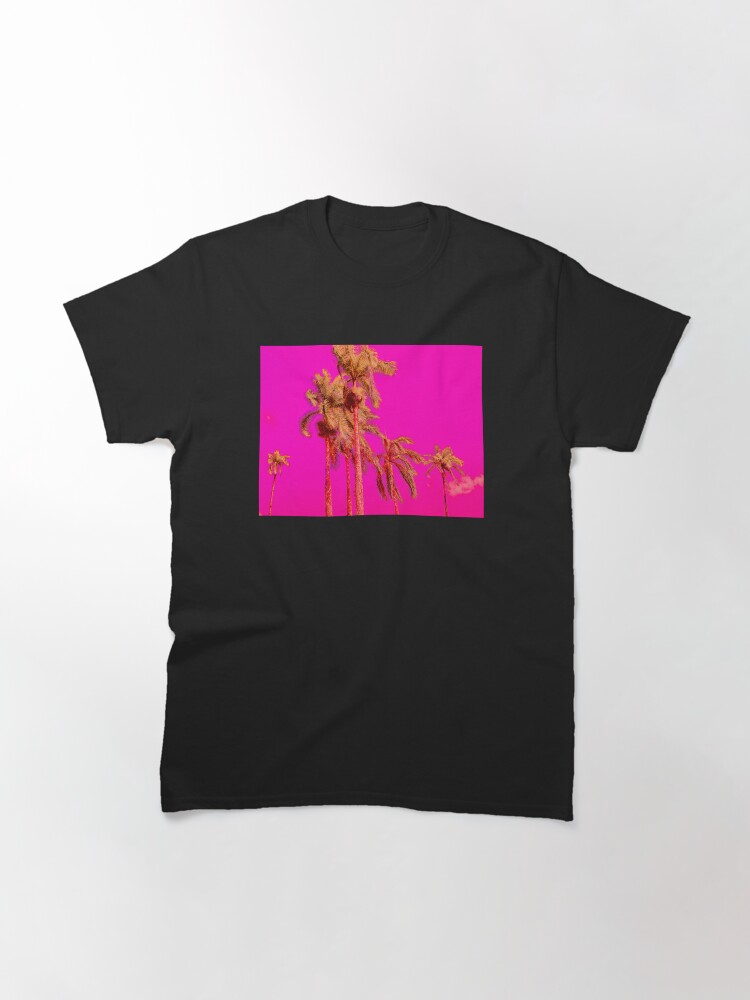 Alternate view of Neon Pink Tropics - Psychedelic Coconut Trees Art - Graduation Gift Classic T-Shirt