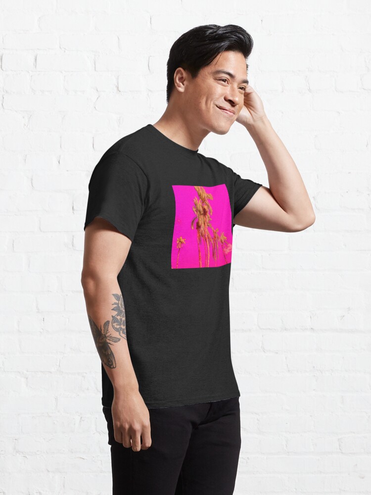 Alternate view of Neon Pink Tropics - Psychedelic Coconut Trees Art - Graduation Gift Classic T-Shirt