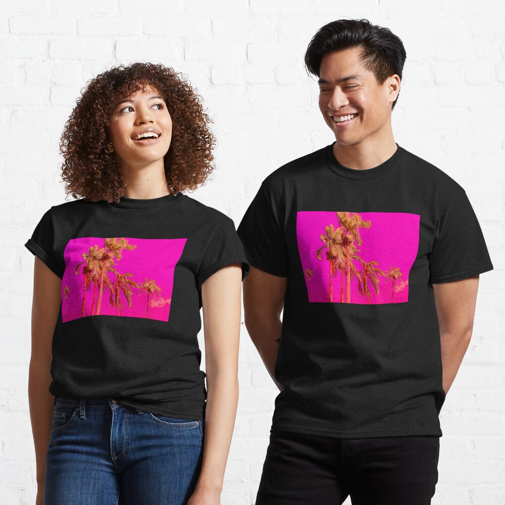 Neon Pink Tropics - Psychedelic Coconut Trees Art - Graduation Gift Classic T-Shirt