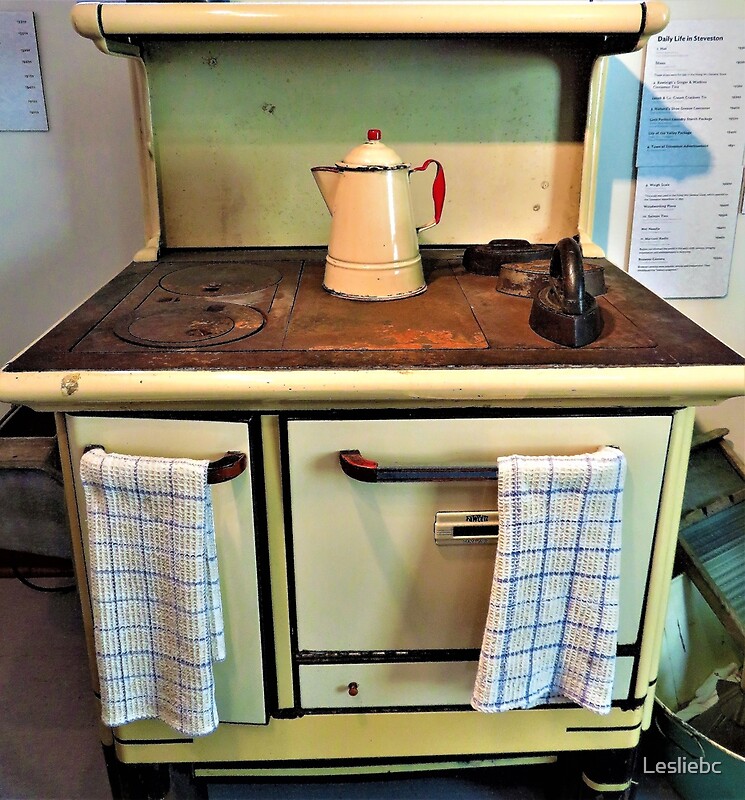 1940s Kitchen Stove By Lesliebc Redbubble   Flat,800x800,075,f.u2 