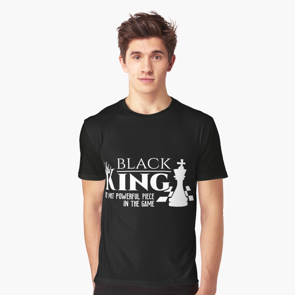 Black King Most Powerful Chess T-Shirt Graphic by academysmart00