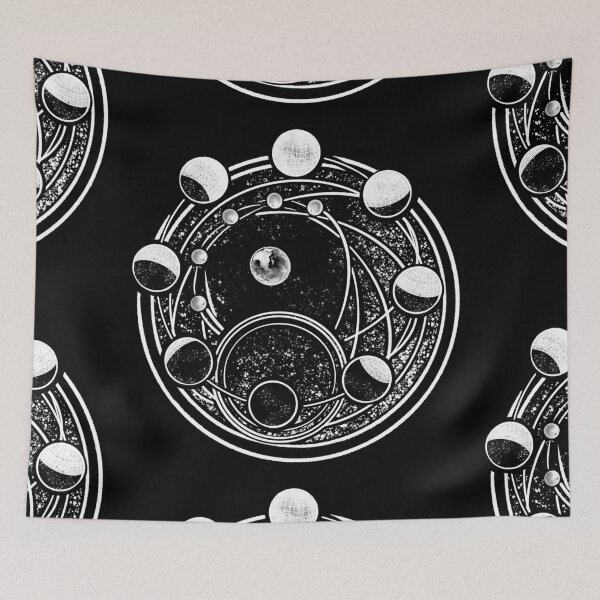 Item preview, Dark Moon Phase Graphic Chart designed and sold by magiccabin.