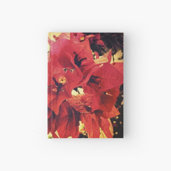 Sunset Bougainvillea - Deep Pink Flowers - Floral Art Photo Hardcover Journal