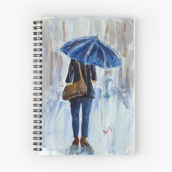 Item preview, Blue Umbrella in the Rain designed and sold by Paul Gilbert.