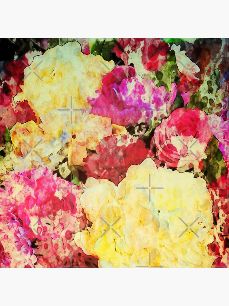 Thumbnail 4 of 4, Clock, Springtime Bouquet Art - Floral Gift designed and sold by OneDayArt.