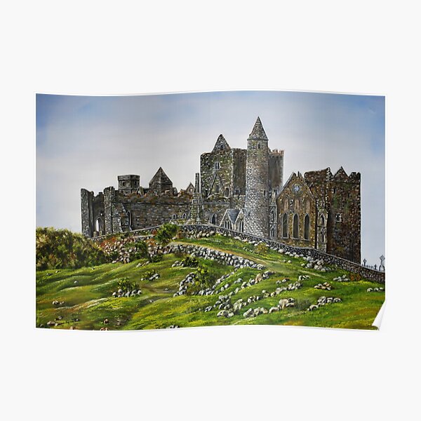Rock of Cashel, Ireland (Carraig Phadraig) - oil painting Poster
