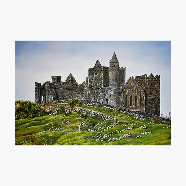 Rock of Cashel, Ireland (Carraig Phadraig) - oil painting Photographic Print