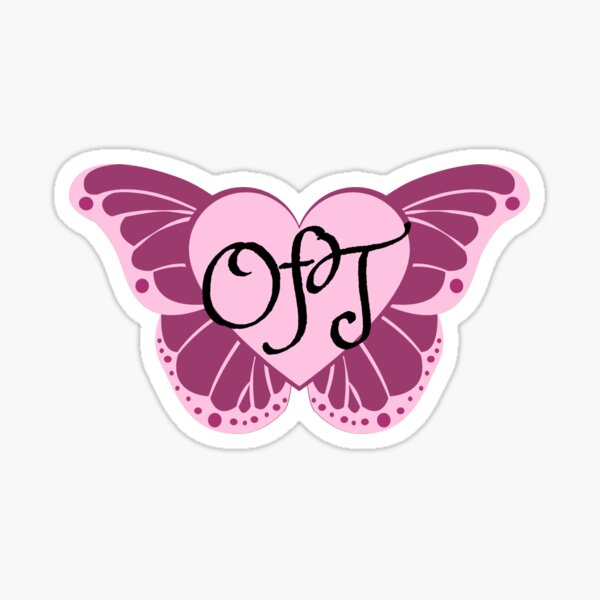 OFT Butterfly Heart Sticker