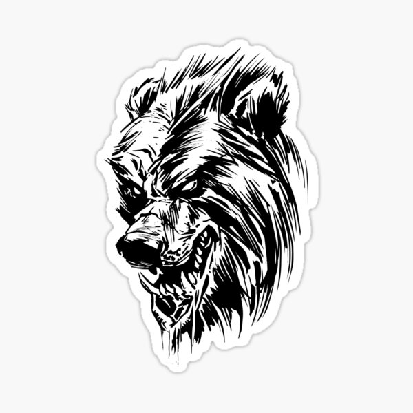Black Werebear Sticker