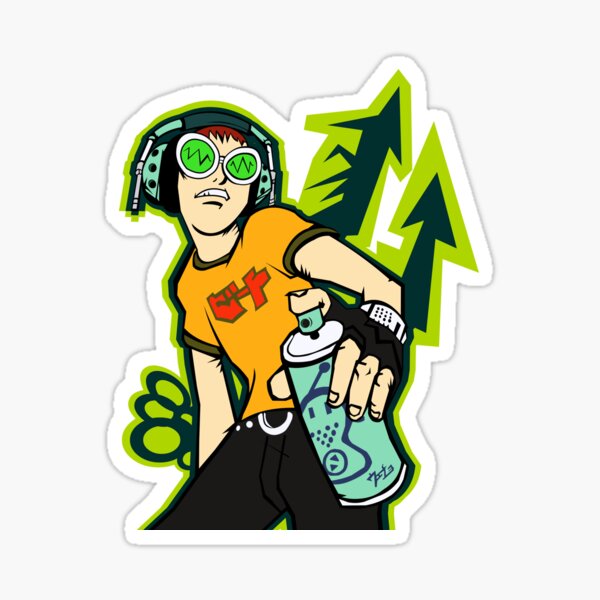 Vista previa del artículo con la obra «Jet Set Radio: Supera el vector de alta resolución», diseñado y vendido por BhandanaDesign.