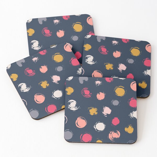 Item preview, Handpainted Circle Textures Navy Multi designed and sold by gabrielleneil.