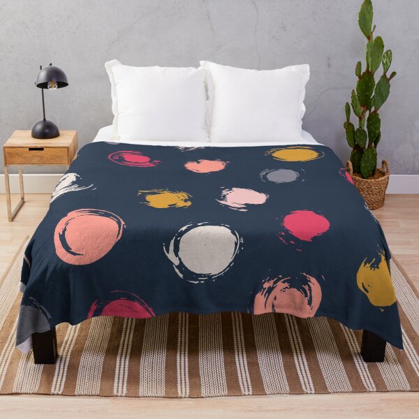 Item preview, Handpainted Circle Textures Navy Multi designed and sold by gabrielleneil.