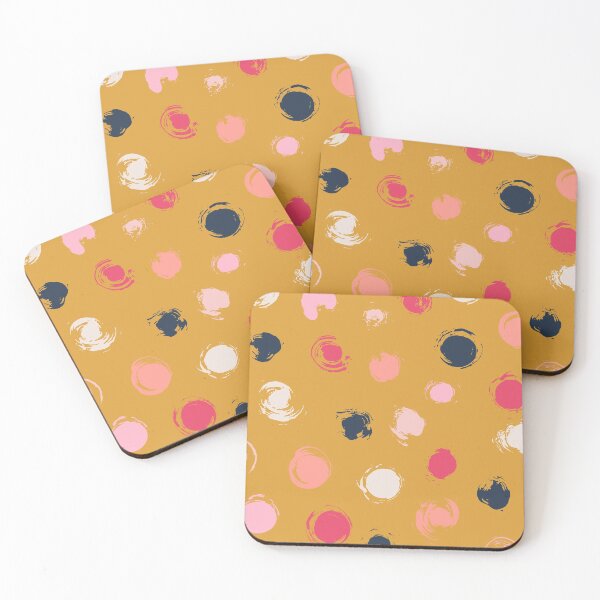 Item preview, Handpainted Circle Textures Mustard Yellow designed and sold by gabrielleneil.