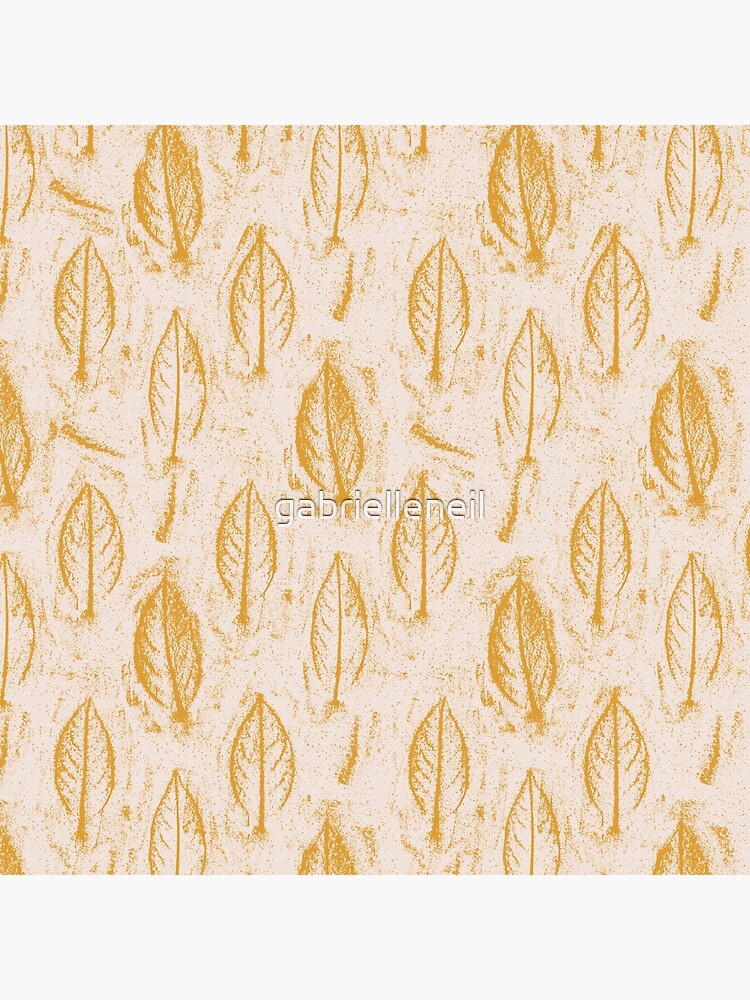 Leaves Relief Sketch Mustard Yellow by gabrielleneil