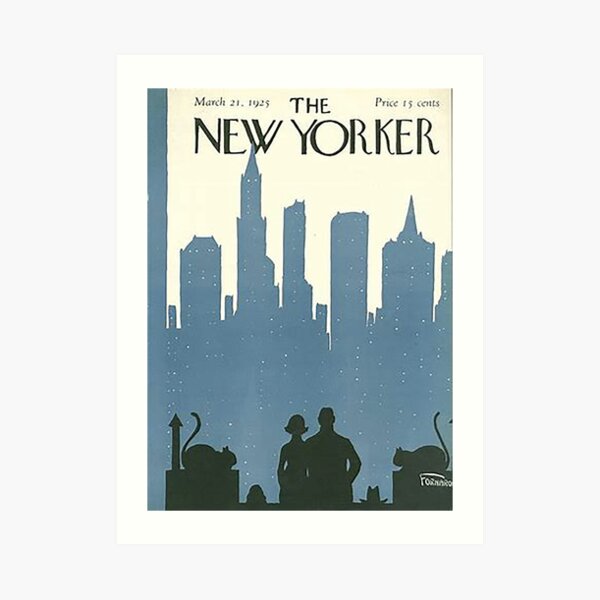 Vintage New Yorker Cover - Circa 1925 Art Print