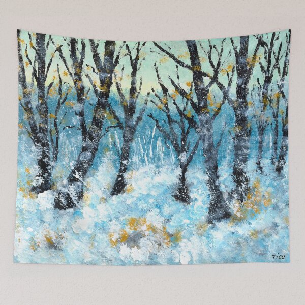 Item preview, Snowy and windy_600dpi scanning of original acrylic plus oil painting on canvas designed and sold by TICU.
