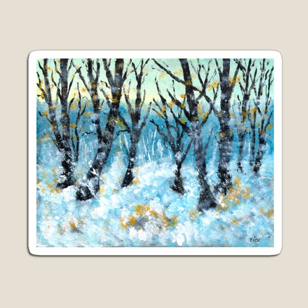 Item preview, Snowy and windy_600dpi scanning of original acrylic plus oil painting on canvas designed and sold by TICU.