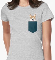 Teagan - Corgi Welsh Corgi gift phone case design for pet lovers and dog people Women's Fitted T-Shirt