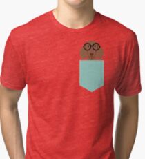 Camiseta de tejido mixto Remy - Gafas de moda Doxie Dashcund Hipster Dog