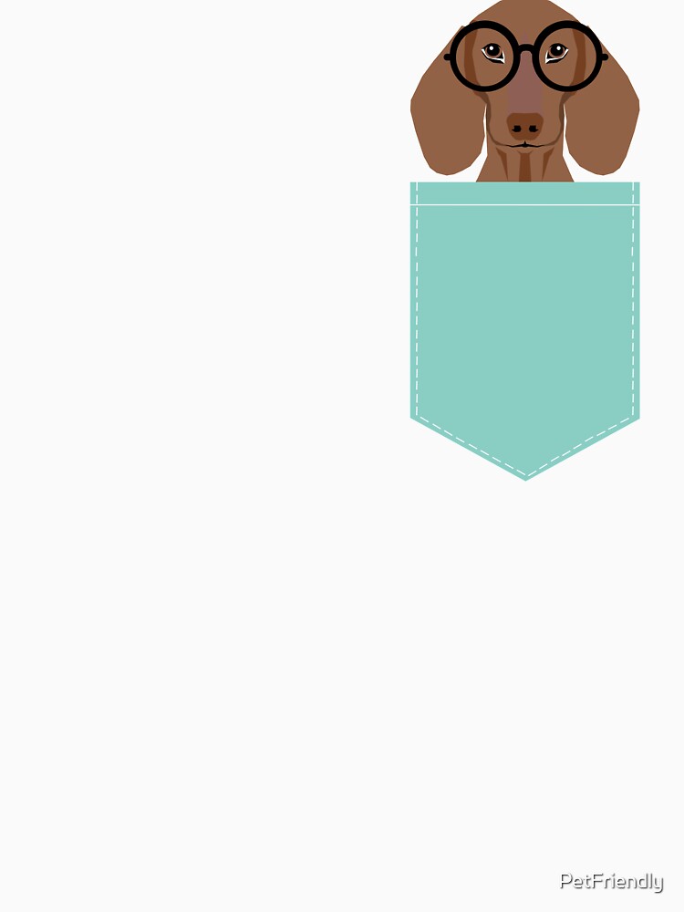 Remy - Fashion Glasses Doxie Dashcund Hipster Dog by PetFriendly