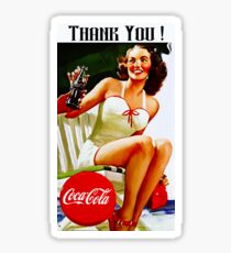 Pegatina Coca cola antigua publicidad