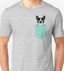 Logan - Boston Terrier pet design with bold and modern colors for pet lovers Unisex T-Shirt