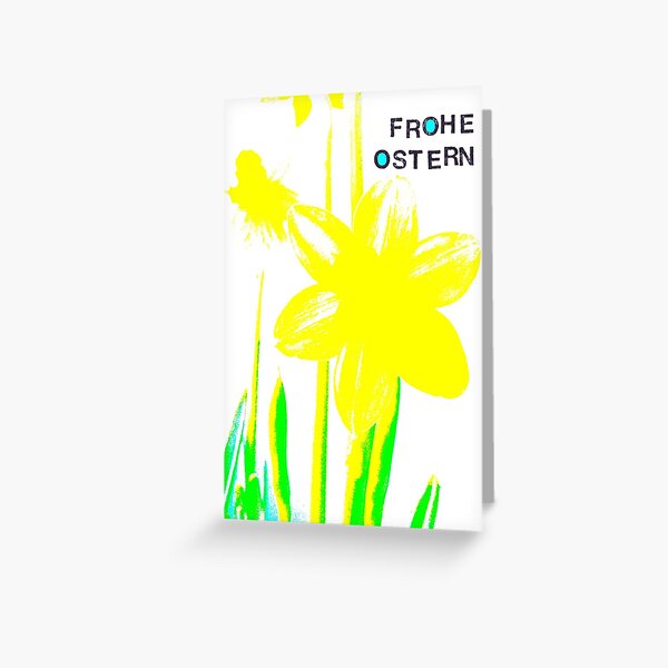 Frohe Ostern: Osterglocke Grußkarte