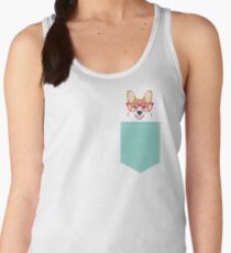 Teagan Glasses Corgi cute puppy welsh corgi gifts for dog lovers and pet owners love corgi puppies Women's Tank Top