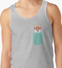 Teegan-Glas-Corgi süße Welpenwelpen-Corgigeschenke für Hundeliebhaber und Haustierinhaber lieben Corgiwelpen Tank Top