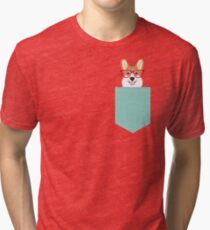 Teagan Glasses Corgi cute puppy welsh corgi gifts for dog lovers and pet owners love corgi puppies Tri-blend T-Shirt