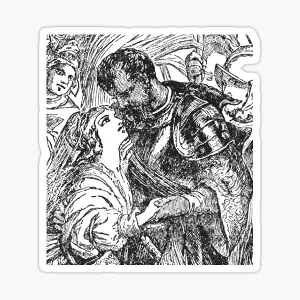 Othello and Desdemona Sticker
