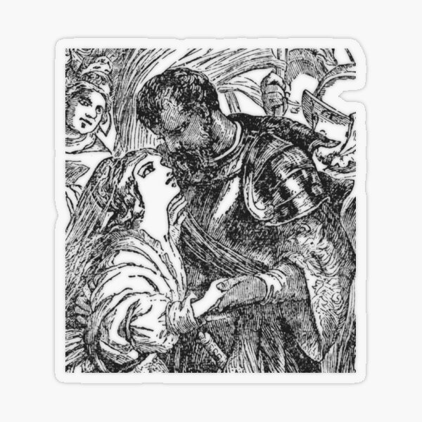 Othello and Desdemona Transparent Sticker