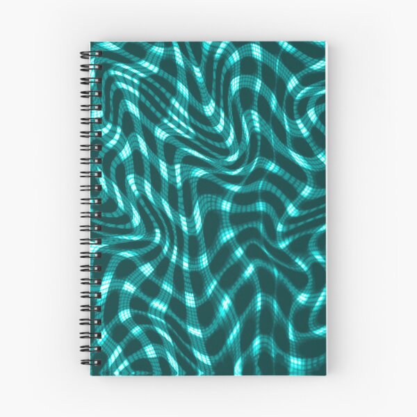Item preview, Uneven cyan lines generating twisted shapes designed and sold by ShapesColors.