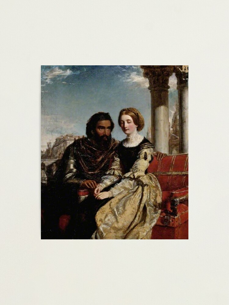 Alternate view of Othello and Desdemona - William Powell Frith - Date unknown - Fitzwilliam Museum - Cambridge (England) Painting - oil on canvas Photographic Print