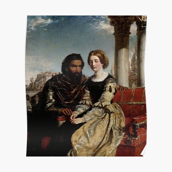 Othello and Desdemona - William Powell Frith - Date unknown - Fitzwilliam Museum - Cambridge (England)	 Painting - oil on canvas  Poster