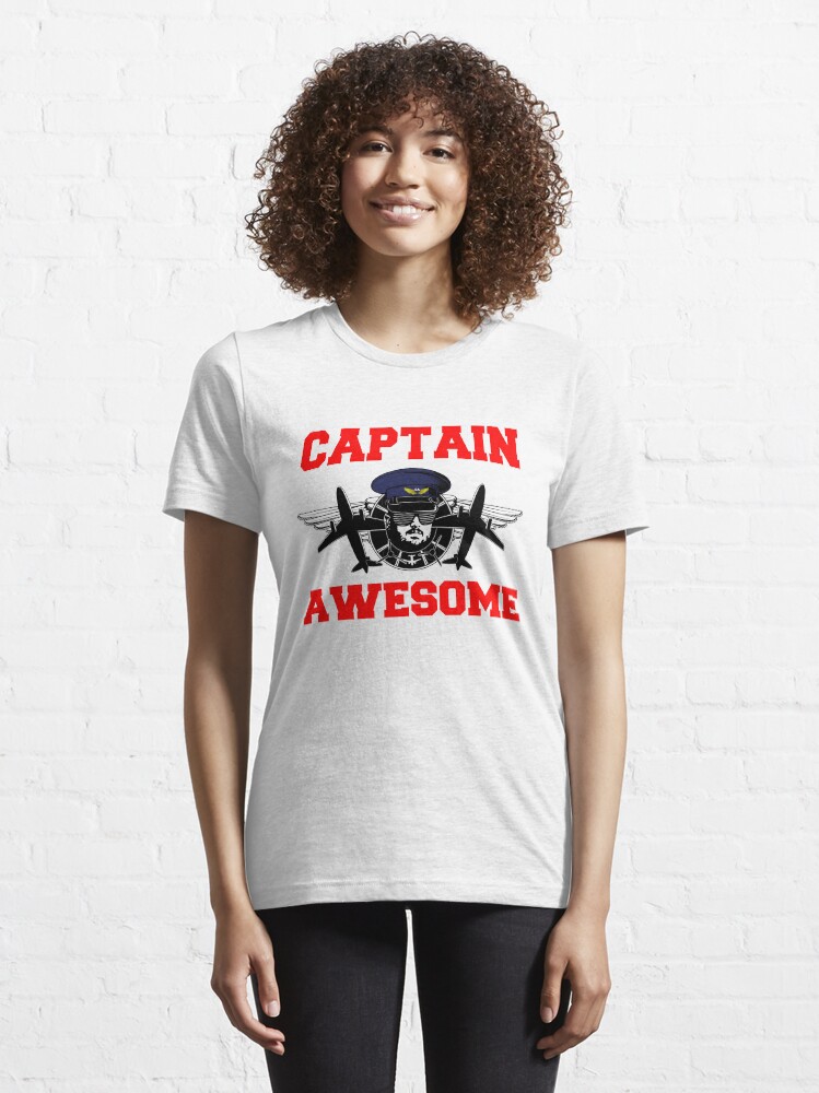 Alternate view of Captain Awesome Essential T-Shirt