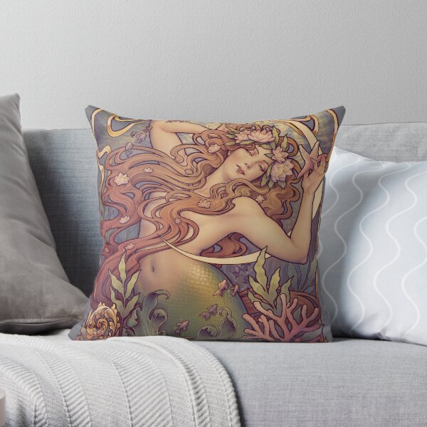 Andersen's Little Mermaid Throw Pillow